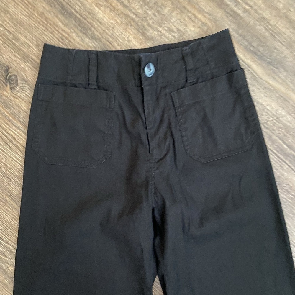 Anthropologie Maeve The Colette Crop Wide-Leg Linen Blend Pants Maeve 25 PETITE - Picture 4 of 8